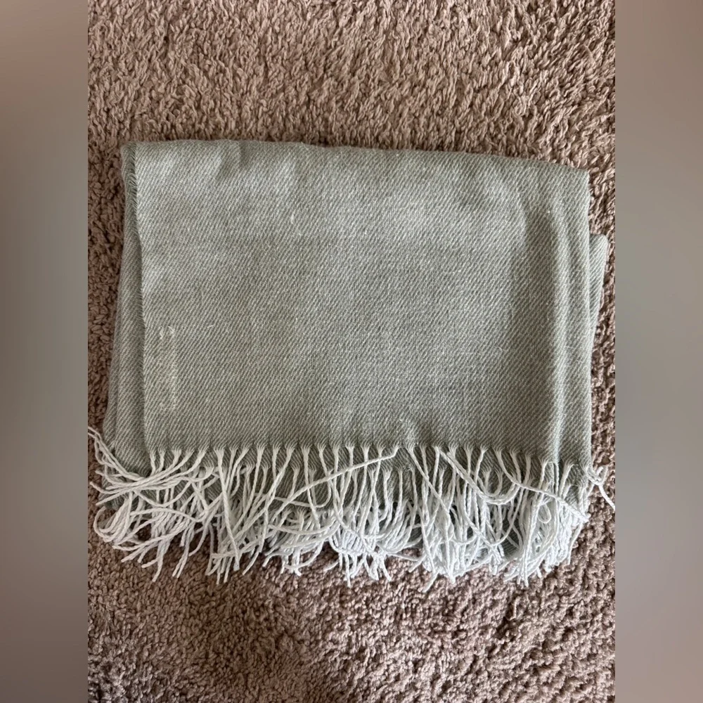 IKEA Holmvi Gray-Green Throw Blanket